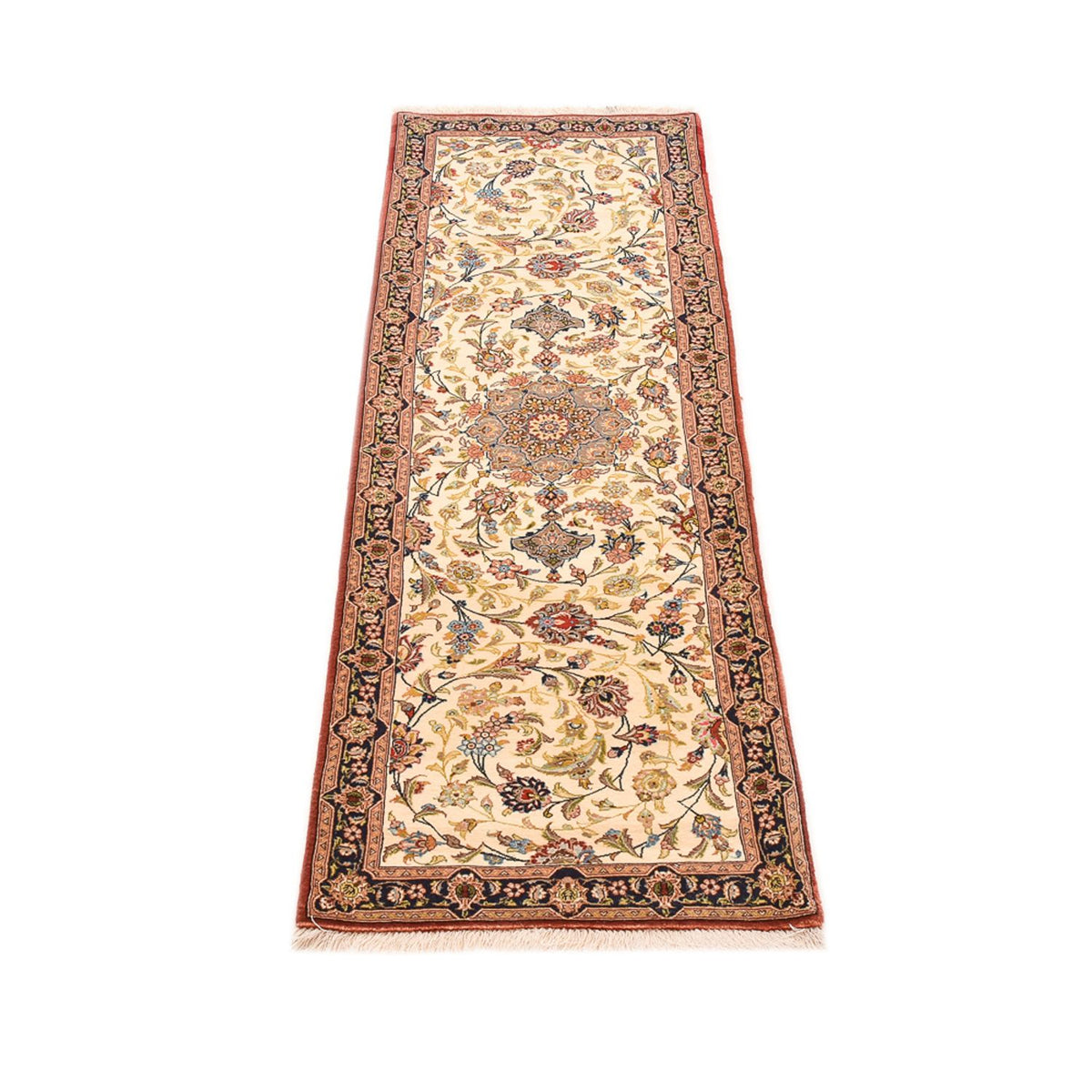 Runner Perser Rug - Ghom - Royal - 195 x 58 cm - light beige