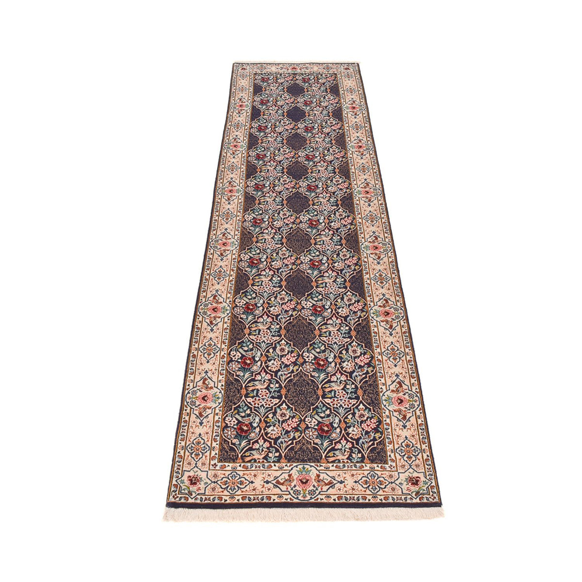 Runner Perser Rug - Ghom - Royal - 300 x 80 cm - dark blue