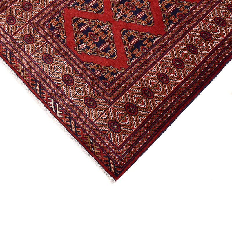 Runner Turkaman Rug - 377 x 104 cm - dark red