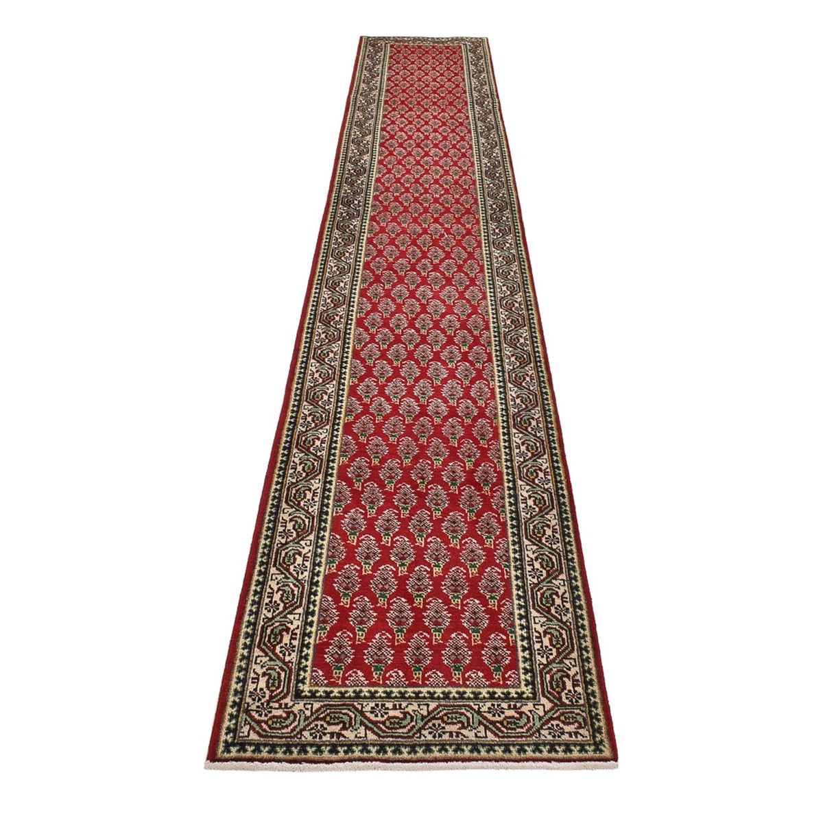 Runner Perser Rug - Tabriz - 460 x 73 cm - red