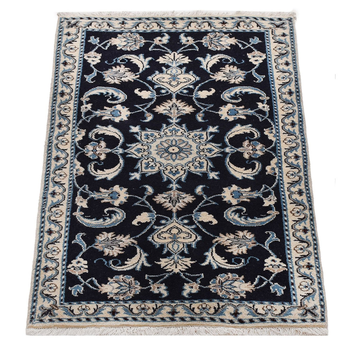 Perser Rug - Nain - 134 x 68 cm - dark blue