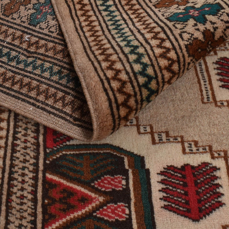 Turkaman Rug - 199 x 143 cm - multicolored