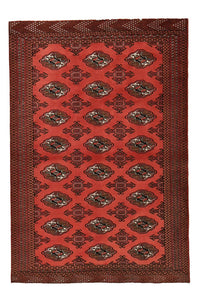Turkaman Rug - 188 x 126 cm - red