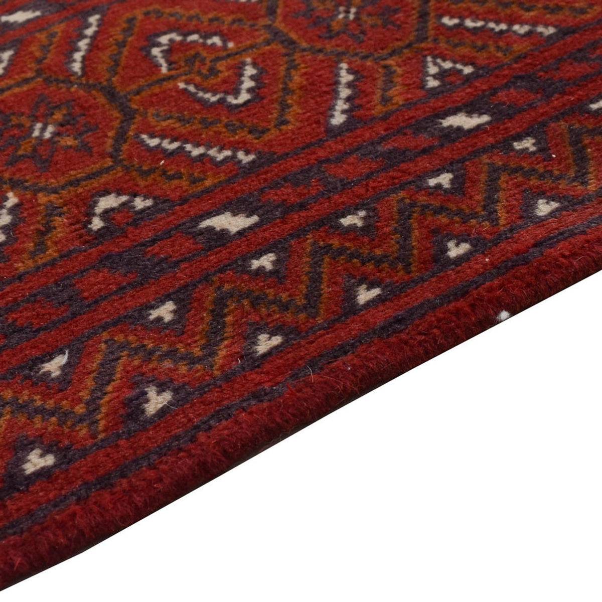 Runner Turkaman Rug - 287 x 102 cm - red