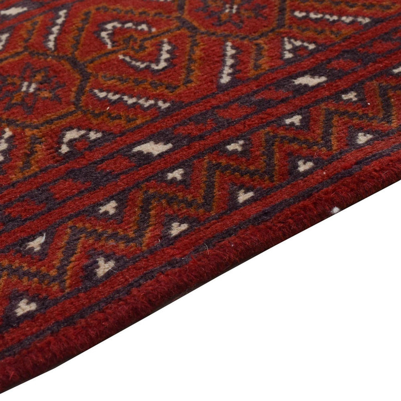 Runner Turkaman Rug - 287 x 102 cm - red