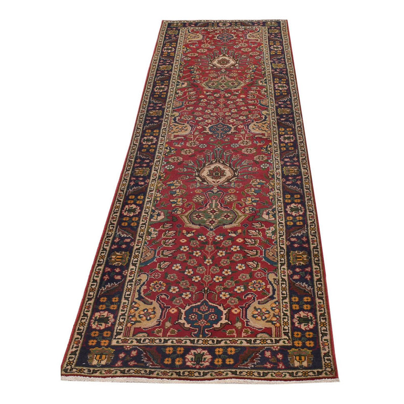Runner Perser Rug - Tabriz - 306 x 72 cm - red