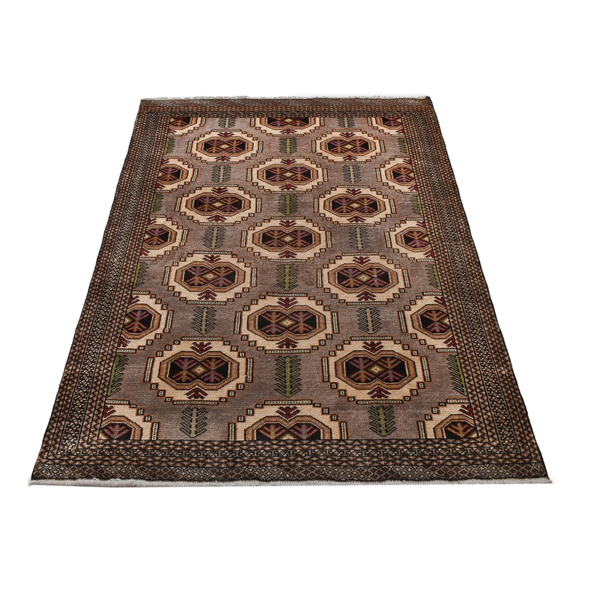 Turkaman Rug - 188 x 127 cm - multicolored