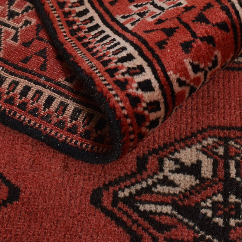 Runner Turkaman Rug - 266 x 97 cm - red