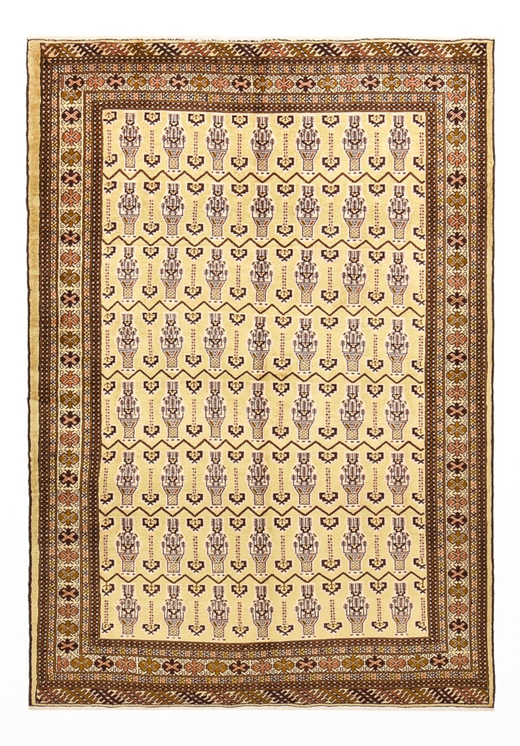 Turkaman Rug - 213 x 146 cm - light beige