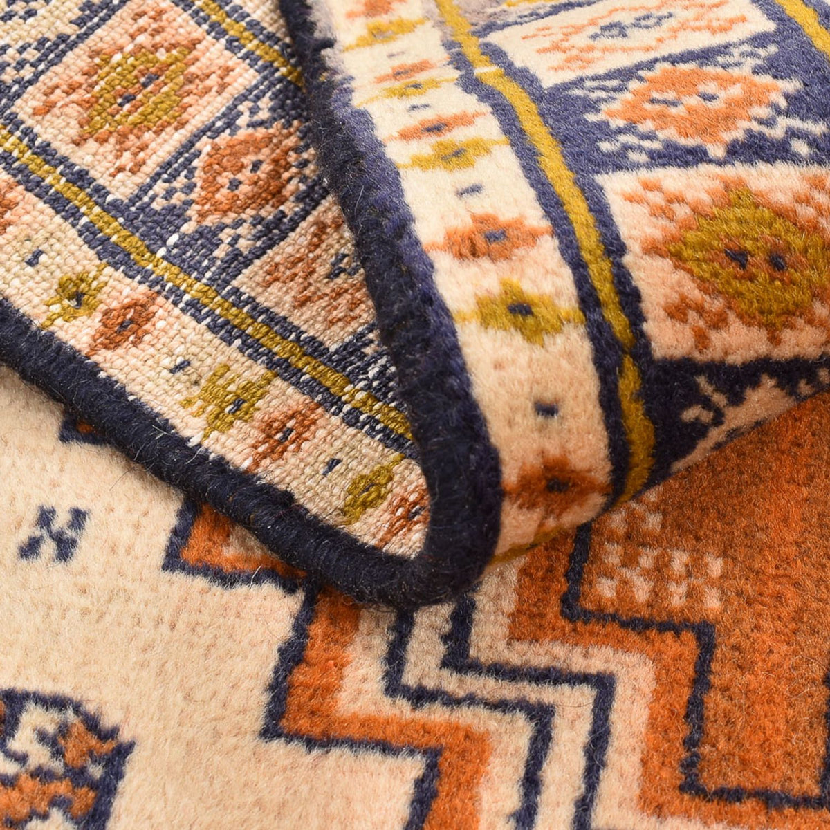 Turkaman Rug - 86 x 56 cm - multicolored