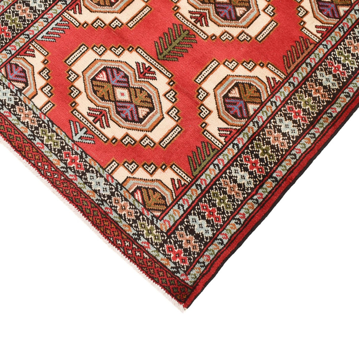 Runner Turkaman Rug - 283 x 85 cm - red