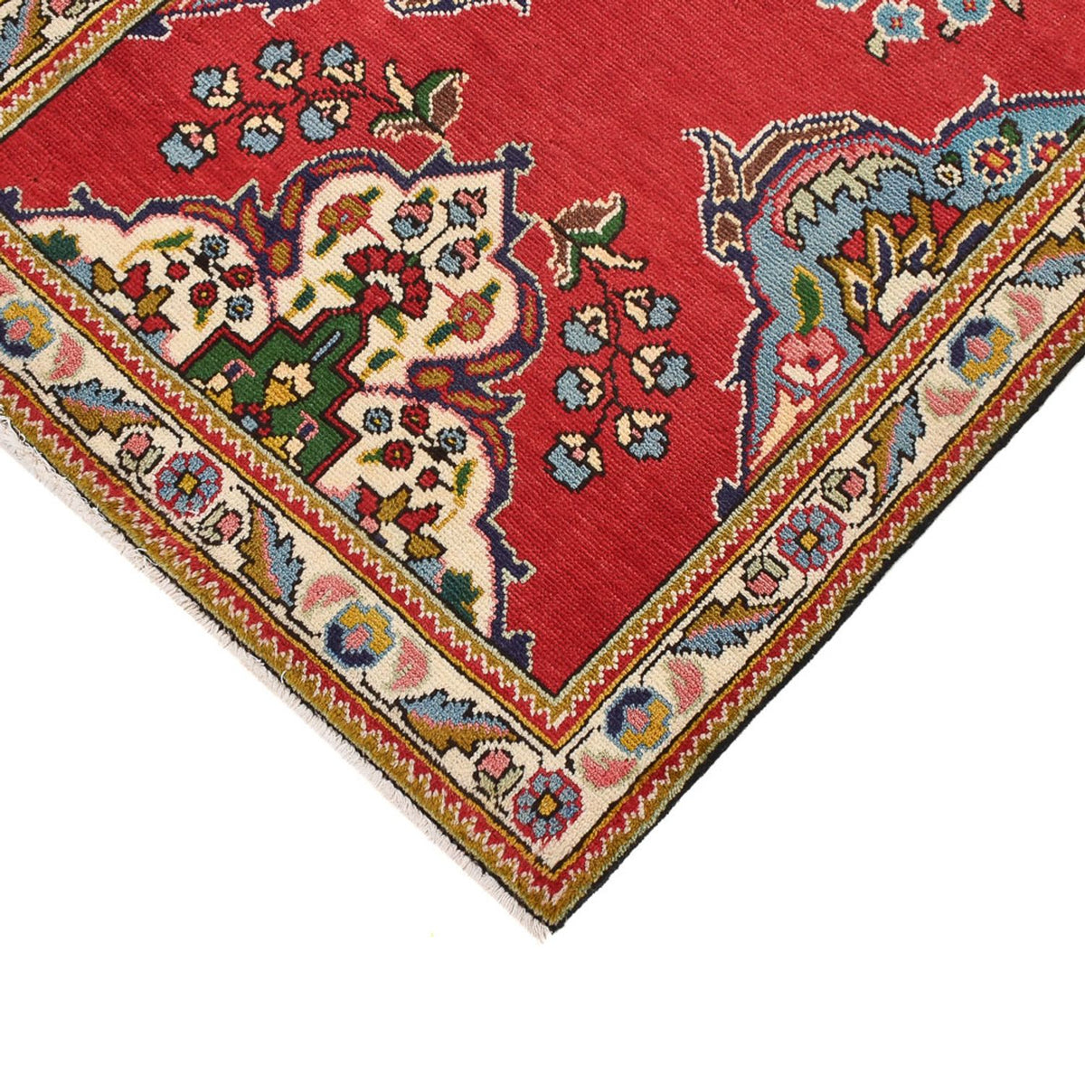 Runner Perser Rug - Tabriz - 343 x 80 cm - red