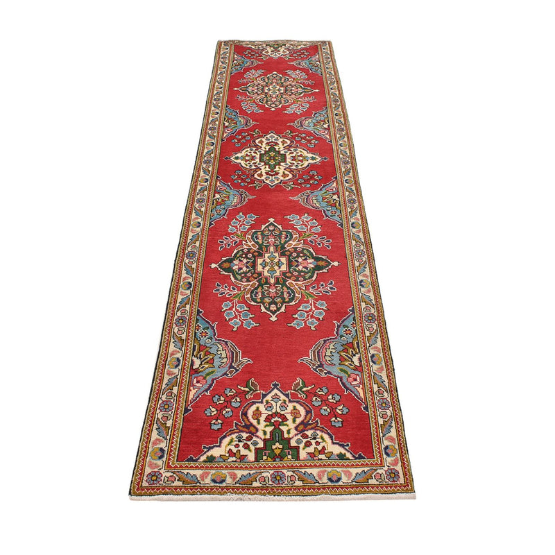 Runner Perser Rug - Tabriz - 343 x 80 cm - red