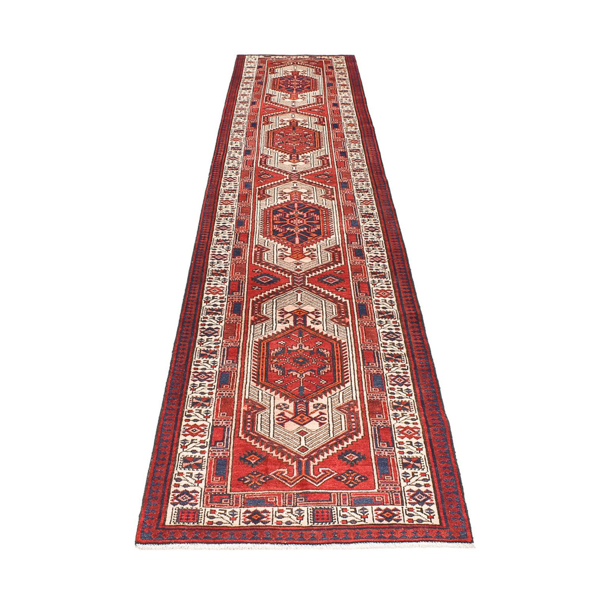 Runner Perser Rug - Tabriz - 460 x 98 cm - rust