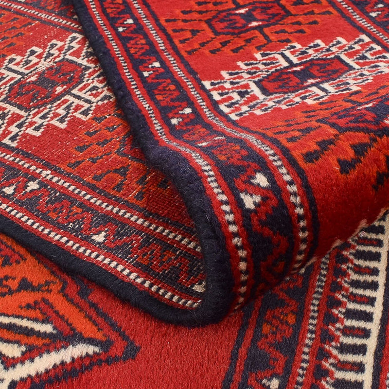 Runner Turkaman Rug - 353 x 89 cm - red