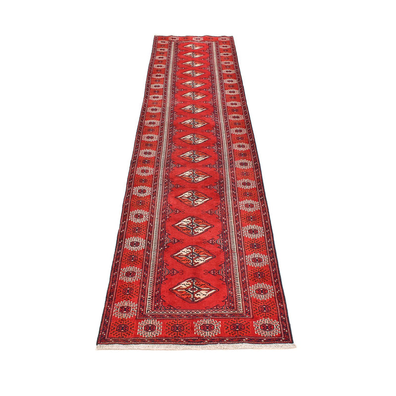 Runner Turkaman Rug - 353 x 89 cm - red