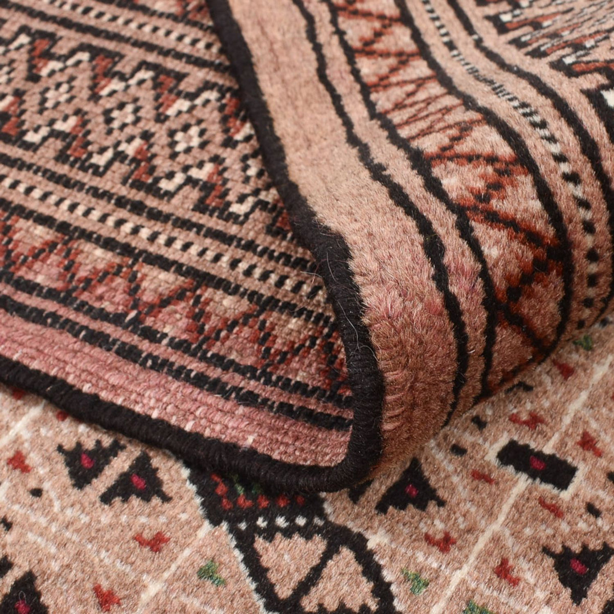 Runner Turkaman Rug - 193 x 83 cm - light red