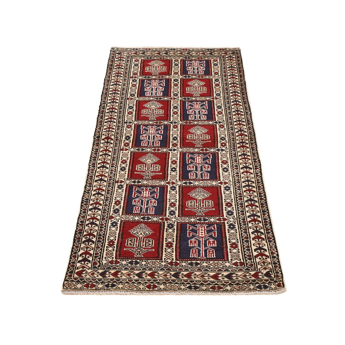 Runner Turkaman Rug - 190 x 78 cm - multicolored