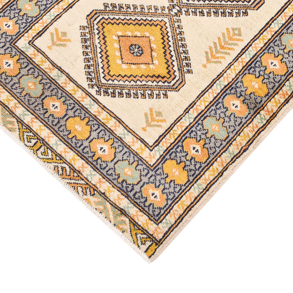 Runner Turkaman Rug - 215 x 65 cm - light green