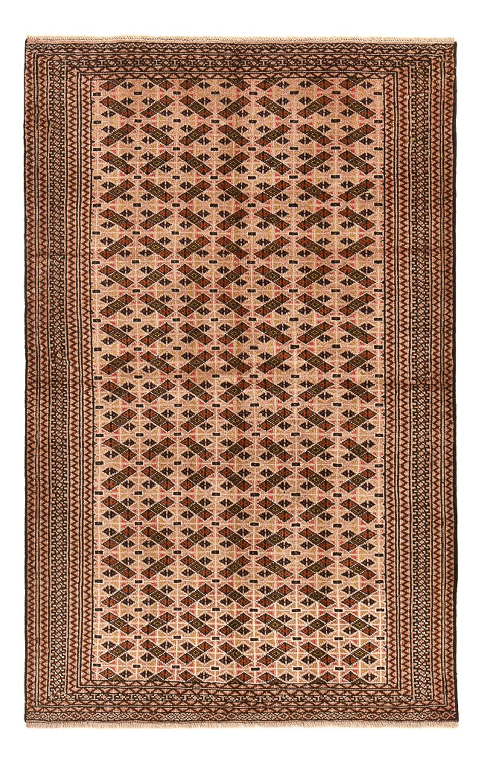 Turkaman Rug - 190 x 128 cm - light red