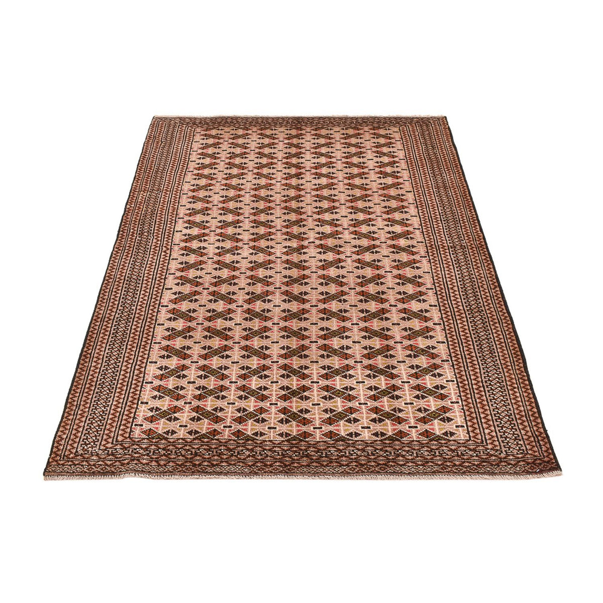 Turkaman Rug - 190 x 128 cm - light red