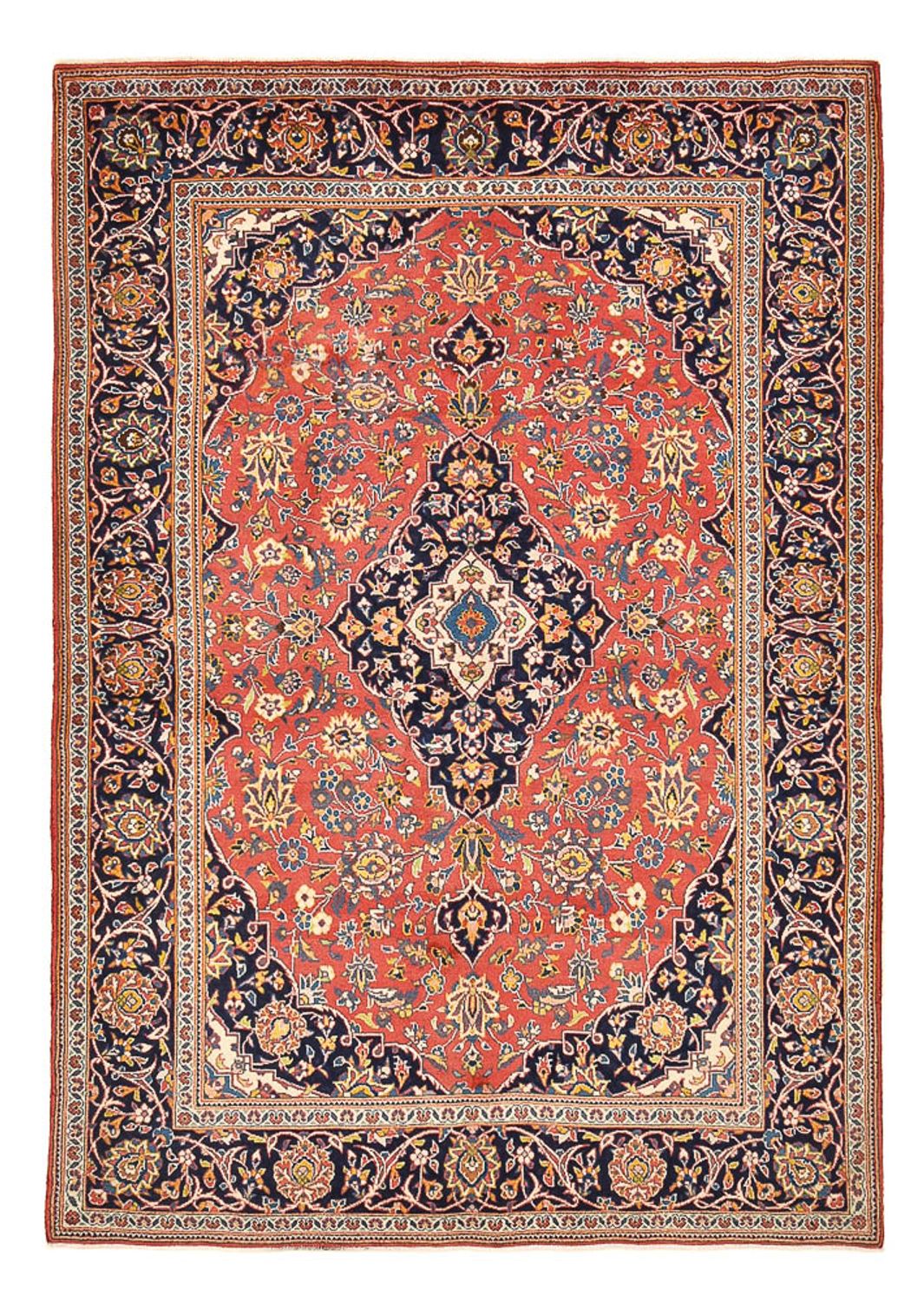 Perser Rug - Keshan - 205 x 141 cm - light red