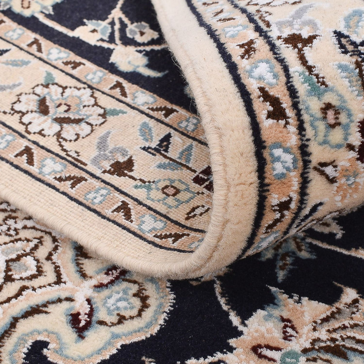 Runner Perser Rug - Nain - Royal - 275 x 90 cm - dark blue