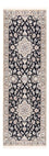Runner Perser Rug - Nain - Royal - 220 x 72 cm - dark blue