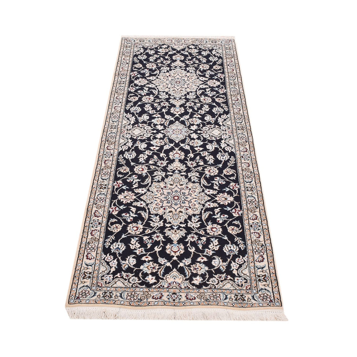 Runner Perser Rug - Nain - Royal - 220 x 72 cm - dark blue