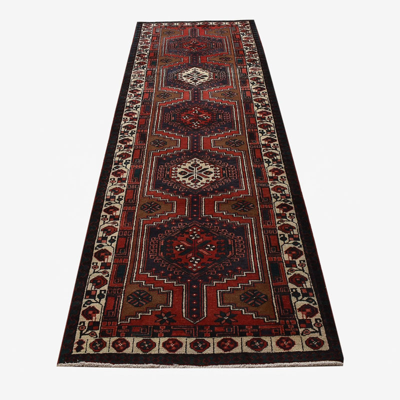 Runner Perser Rug - Nomadic - 318 x 100 cm - dark red