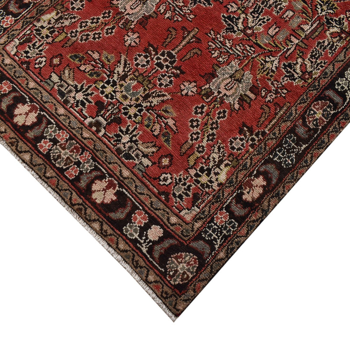 Runner Perser Rug - Tabriz - 433 x 95 cm - red