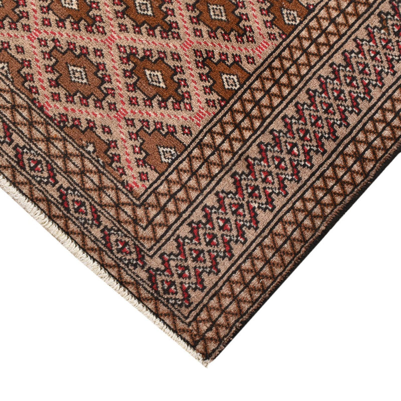 Turkaman Rug - 132 x 97 cm - light red