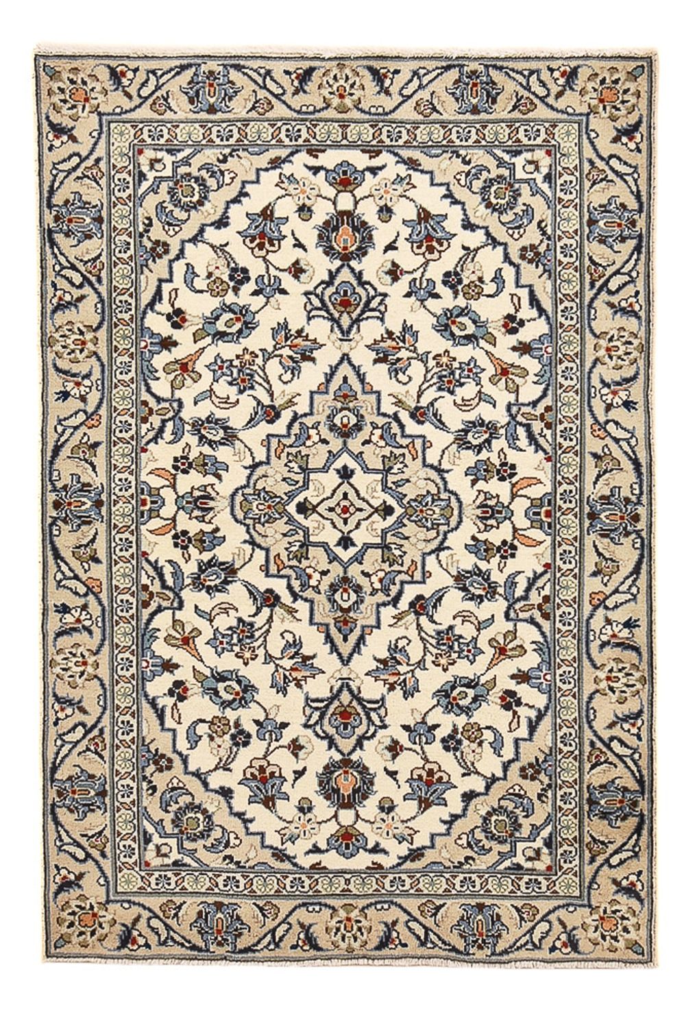 Perser Rug - Keshan - 140 x 92 cm - light grey