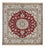 Perser Rug - Nain square  - 197 x 195 cm - red