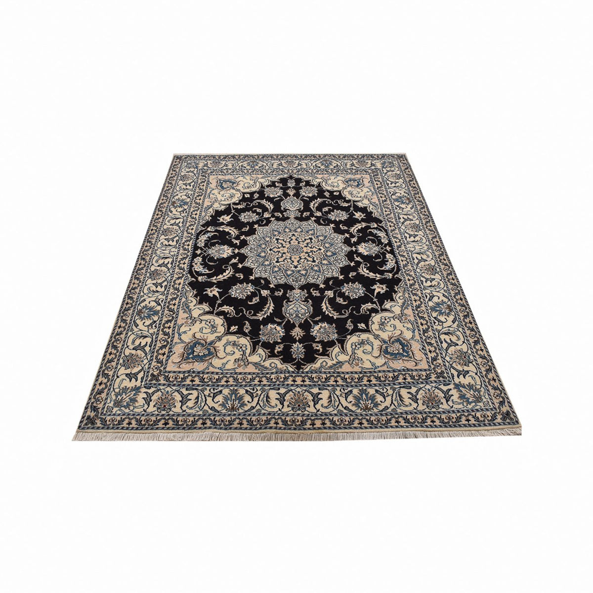 Perser Rug - Nain - 210 x 149 cm - dark blue