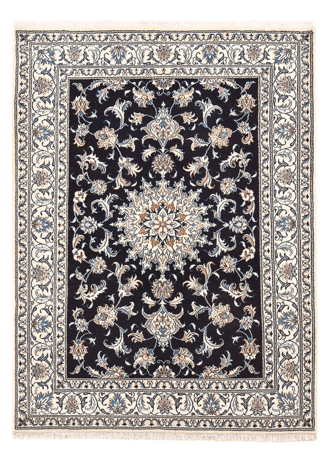 Perser Rug - Nain - 195 x 147 cm - dark blue