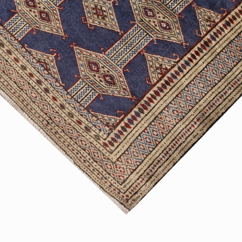 Turkaman Rug - 136 x 101 cm - dark blue