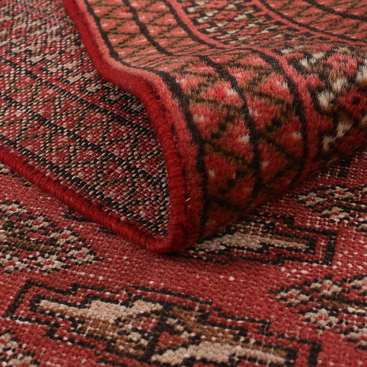 Turkaman Rug - 190 x 128 cm - red