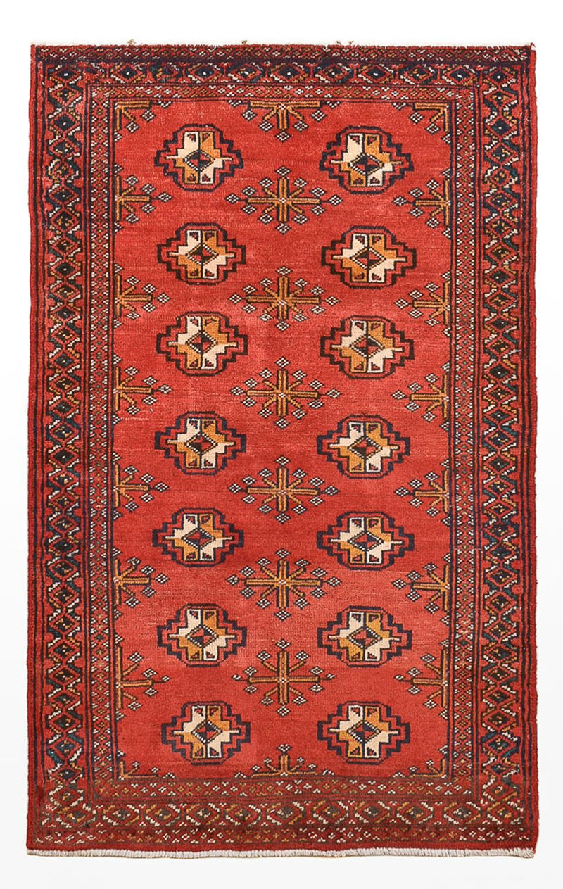 Turkaman Rug - 116 x 77 cm - red