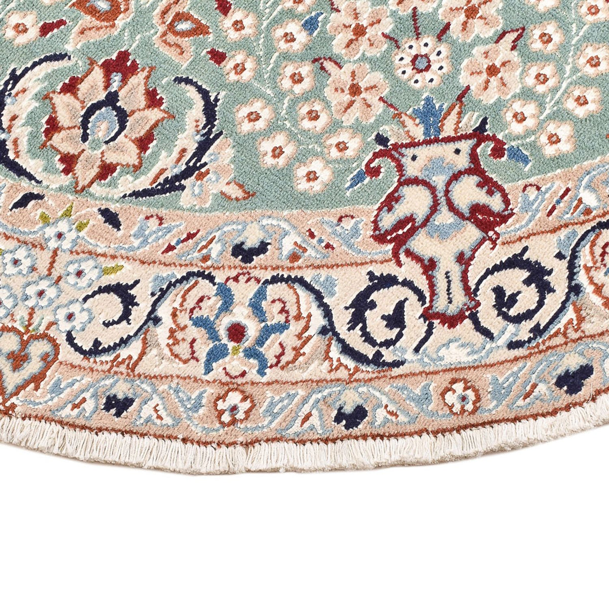 Perser Rug - Nain - Royal round  - 139 x 139 cm - light green