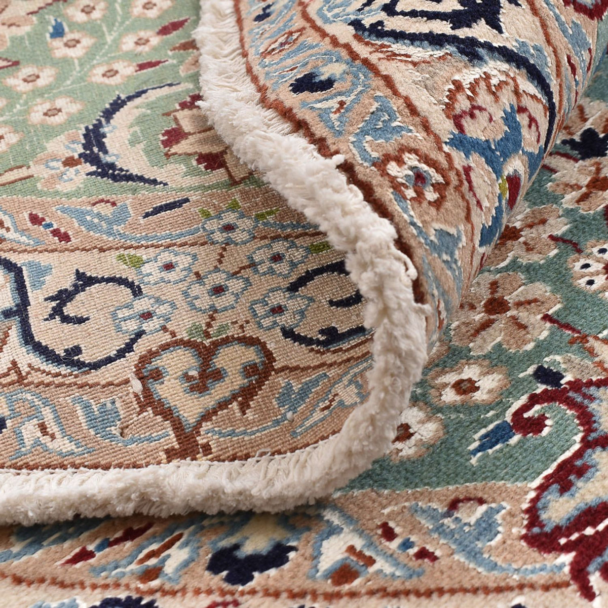 Perser Rug - Nain - Royal round  - 139 x 139 cm - light green