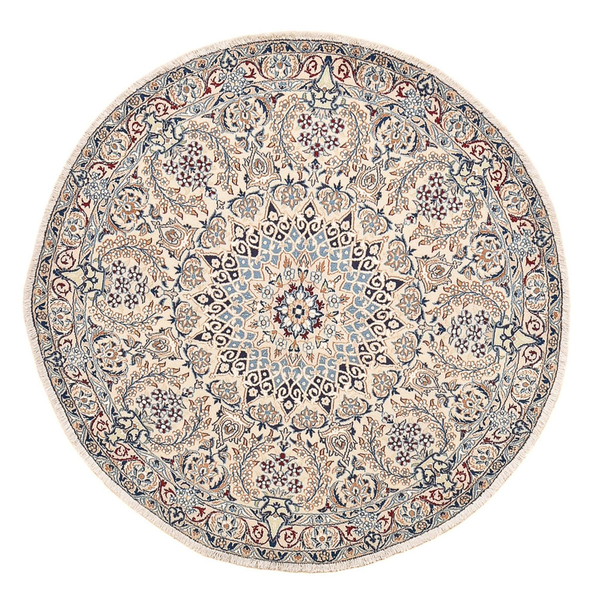 Perser Rug - Nain - Royal round  - 136 x 136 cm - grey