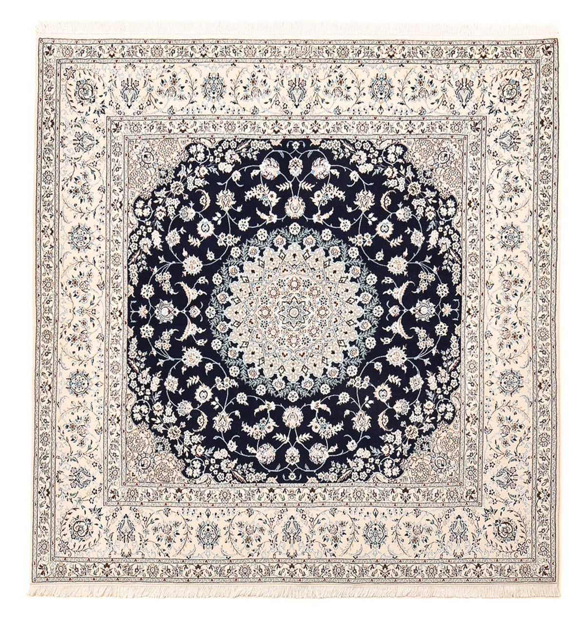 Perser Rug - Nain - Premium square  - 206 x 206 cm - dark blue