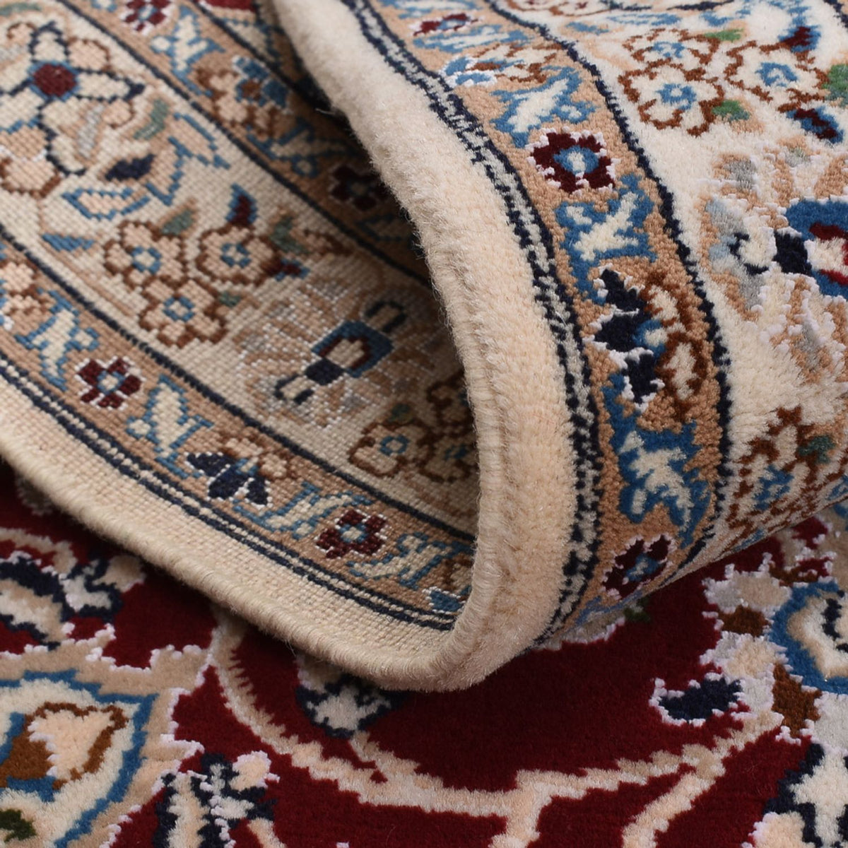 Perser Rug - Nain - Royal - 94 x 63 cm - dark red