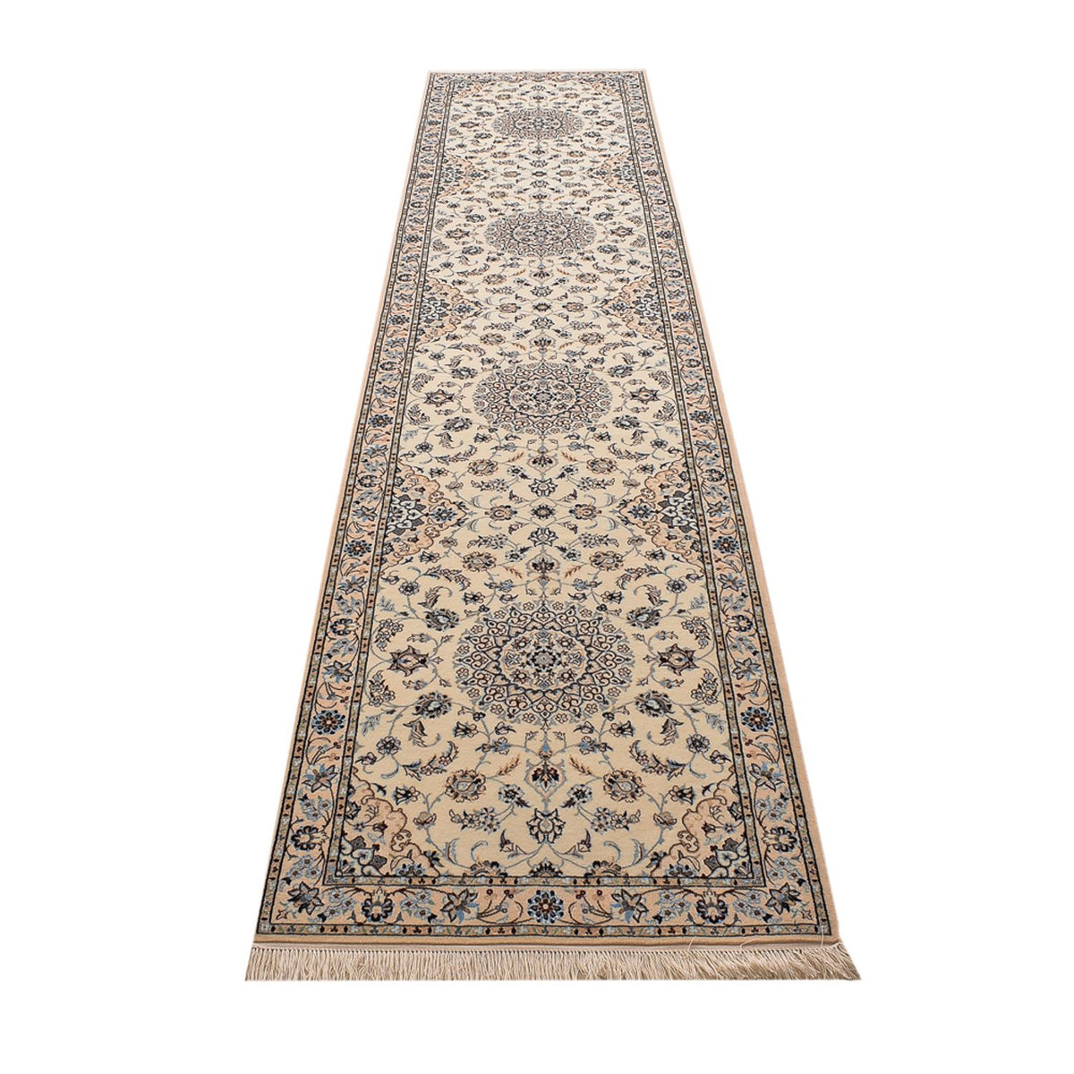 Runner Perser Rug - Nain - Premium - 397 x 87 cm - beige
