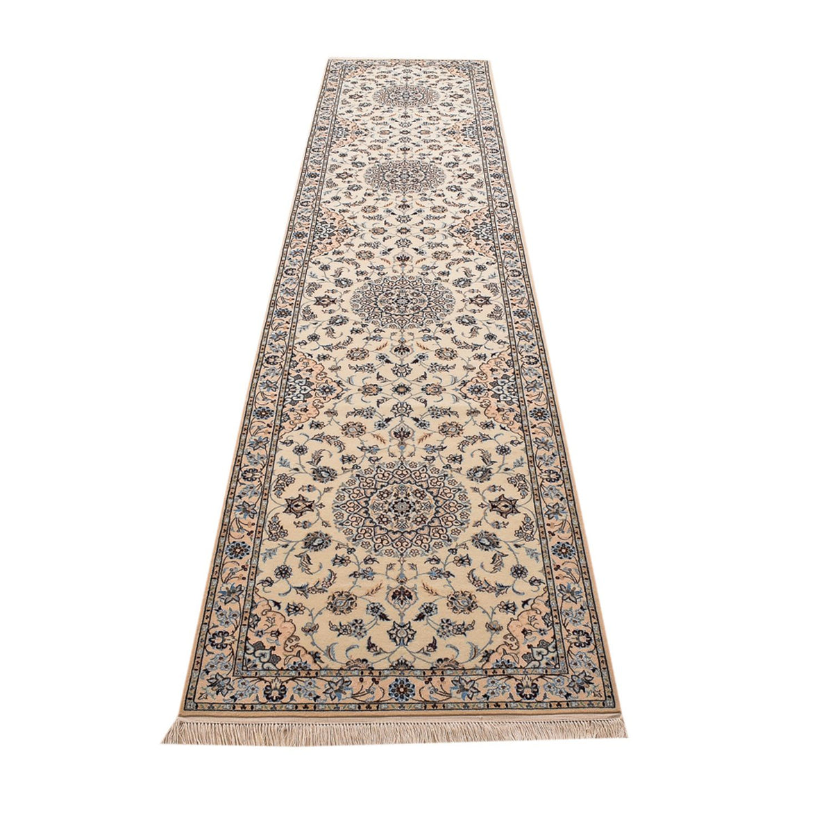 Runner Perser Rug - Nain - Premium - 397 x 87 cm - beige