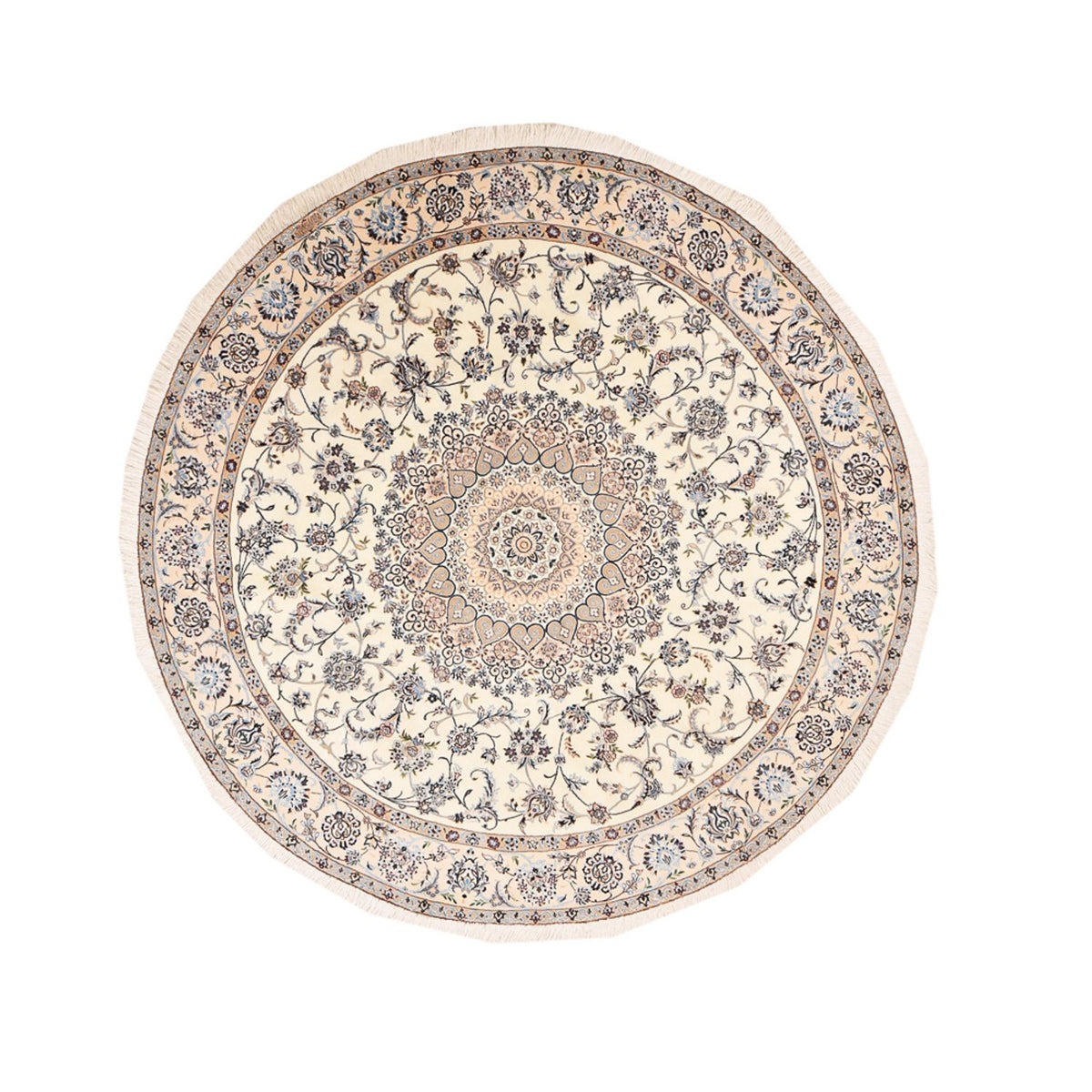 Perser Rug - Nain - Premium round  - 252 x 252 cm - cream