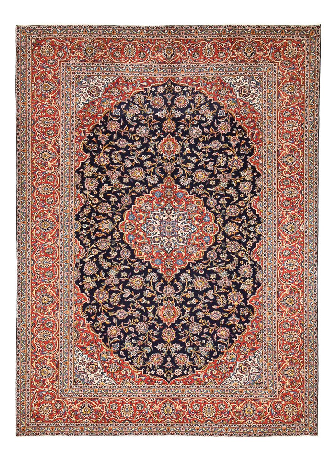 Perser Rug - Keshan - 398 x 295 cm - dark blue