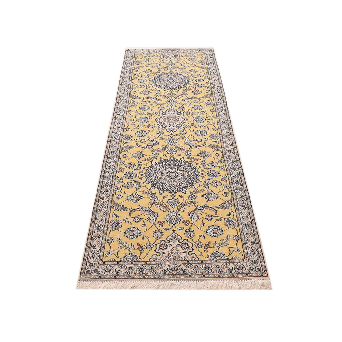Runner Perser Rug - Nain - Royal - 273 x 88 cm - yellow