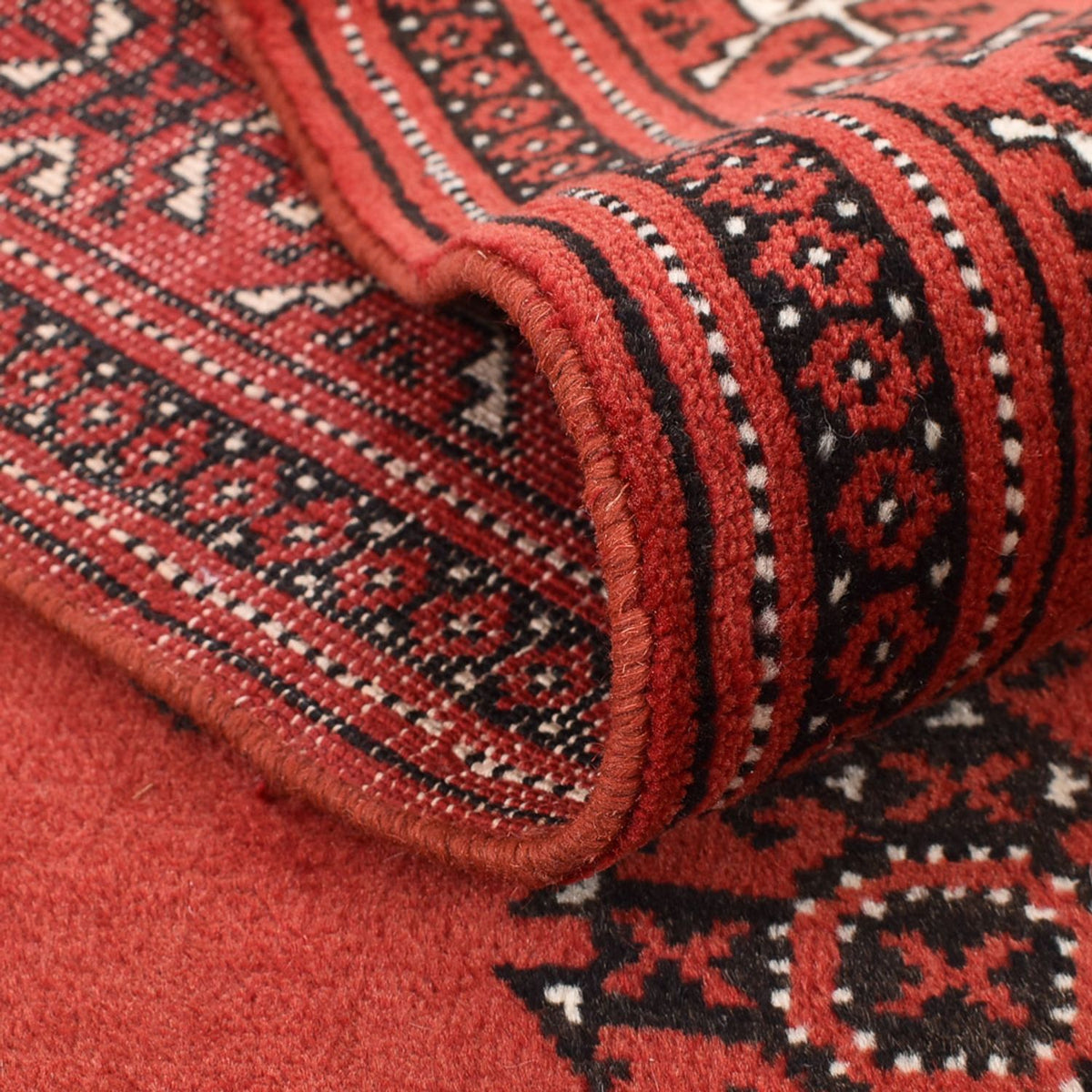 Runner Turkaman Rug - 376 x 98 cm - red